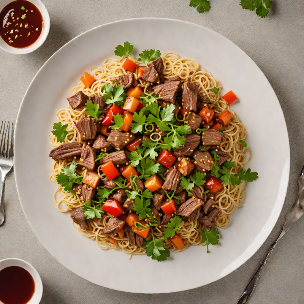 Kangaroo Stir-Fry with Garlic and Bush Tomato Chutney