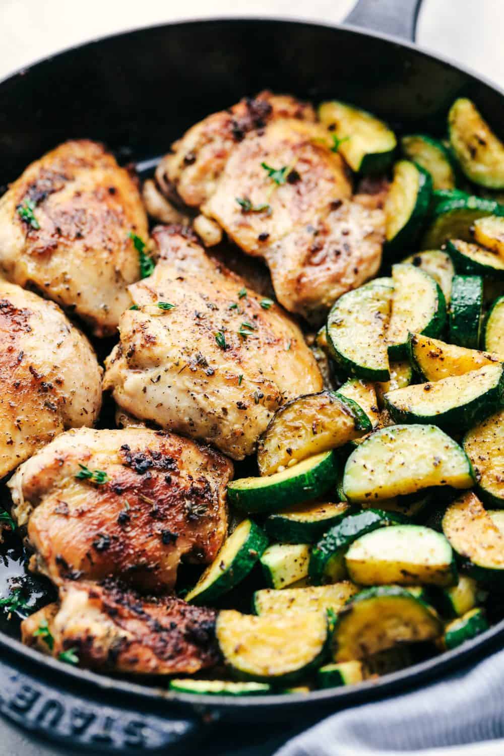 Turmeric-Infused Skin-Soil Chicken with Zucchini