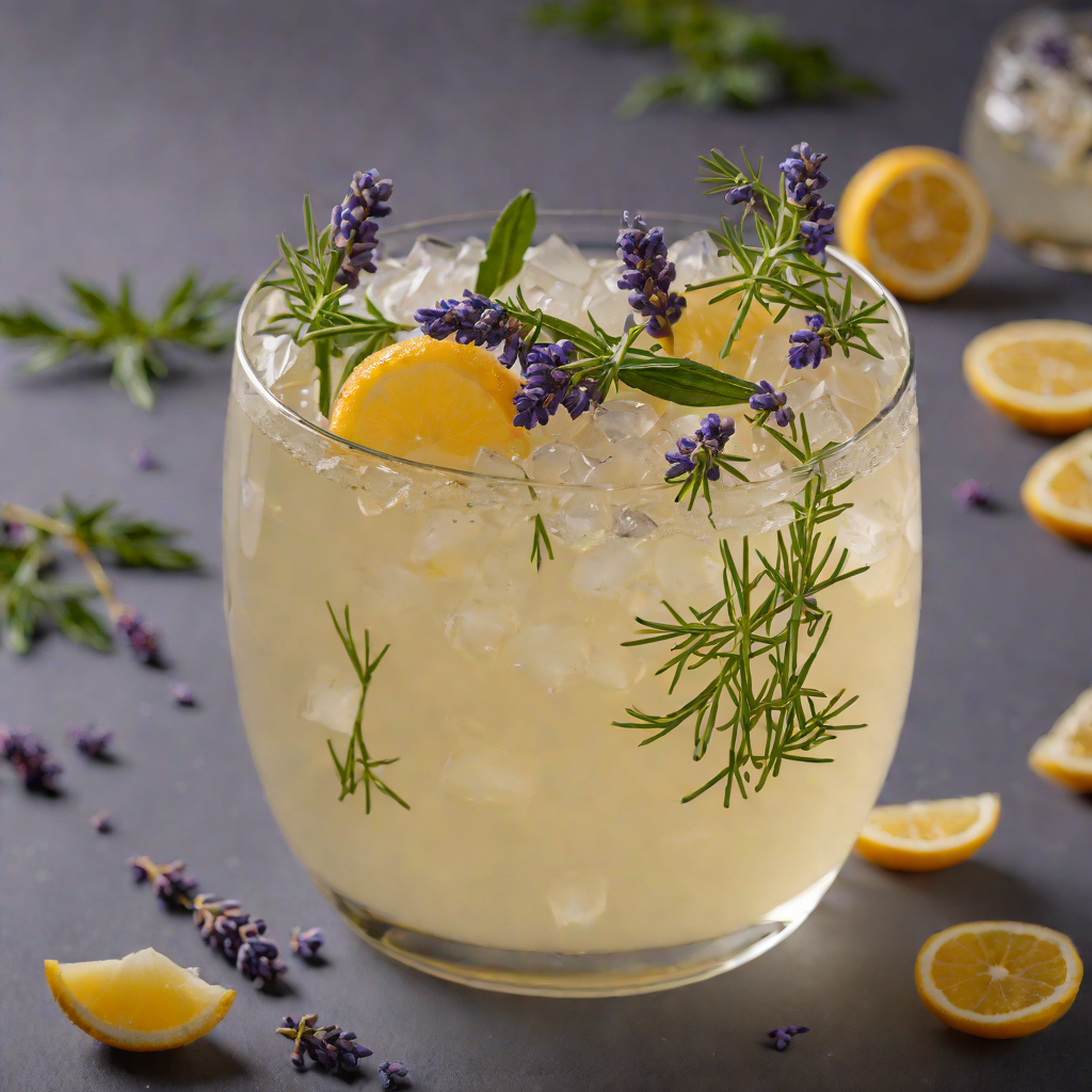 Fresh Herb Gin Sour with Lavender Honey