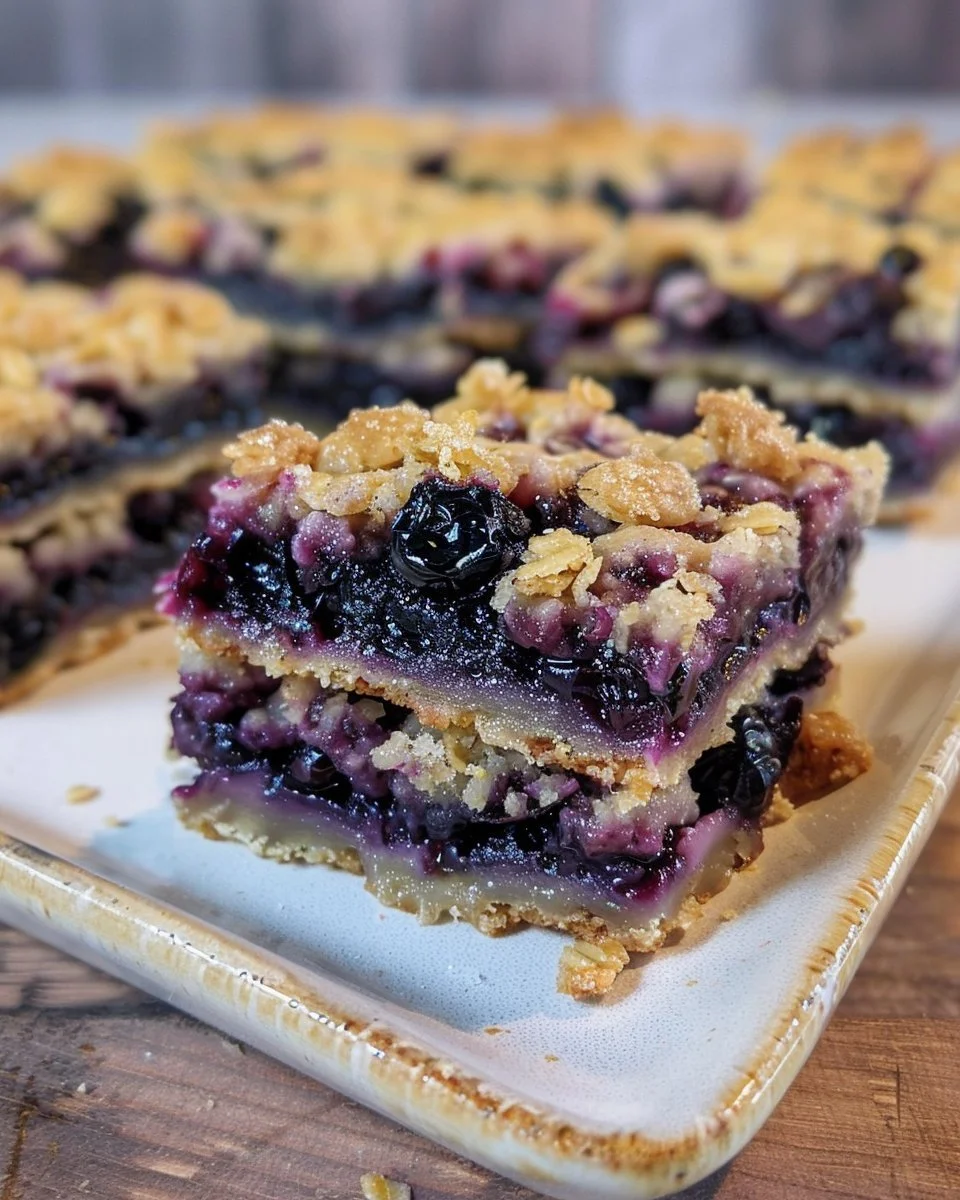 Oven-Baked Blueberry Crumb Bars