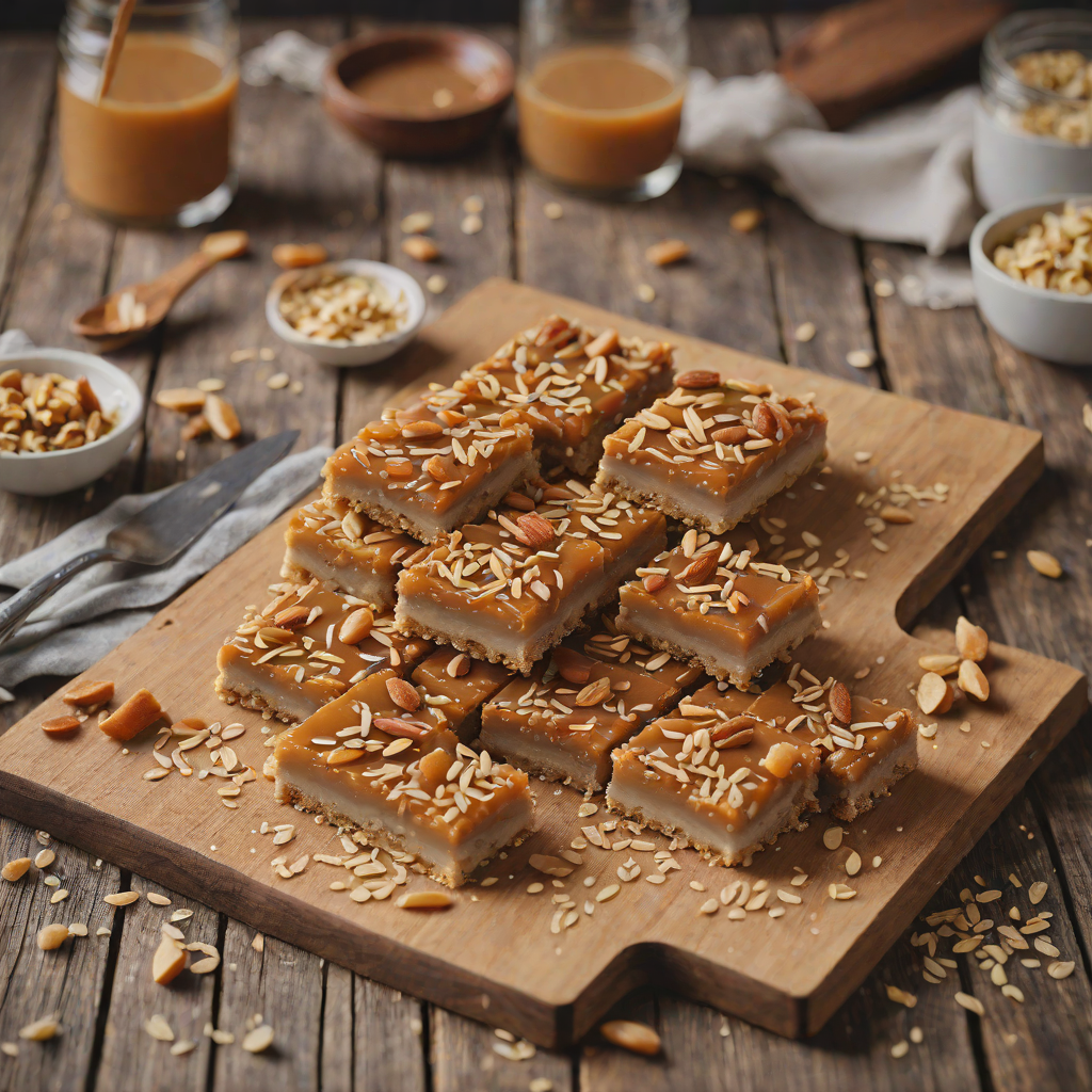 No-Bake Caramel Slice with Macadamia and Oats