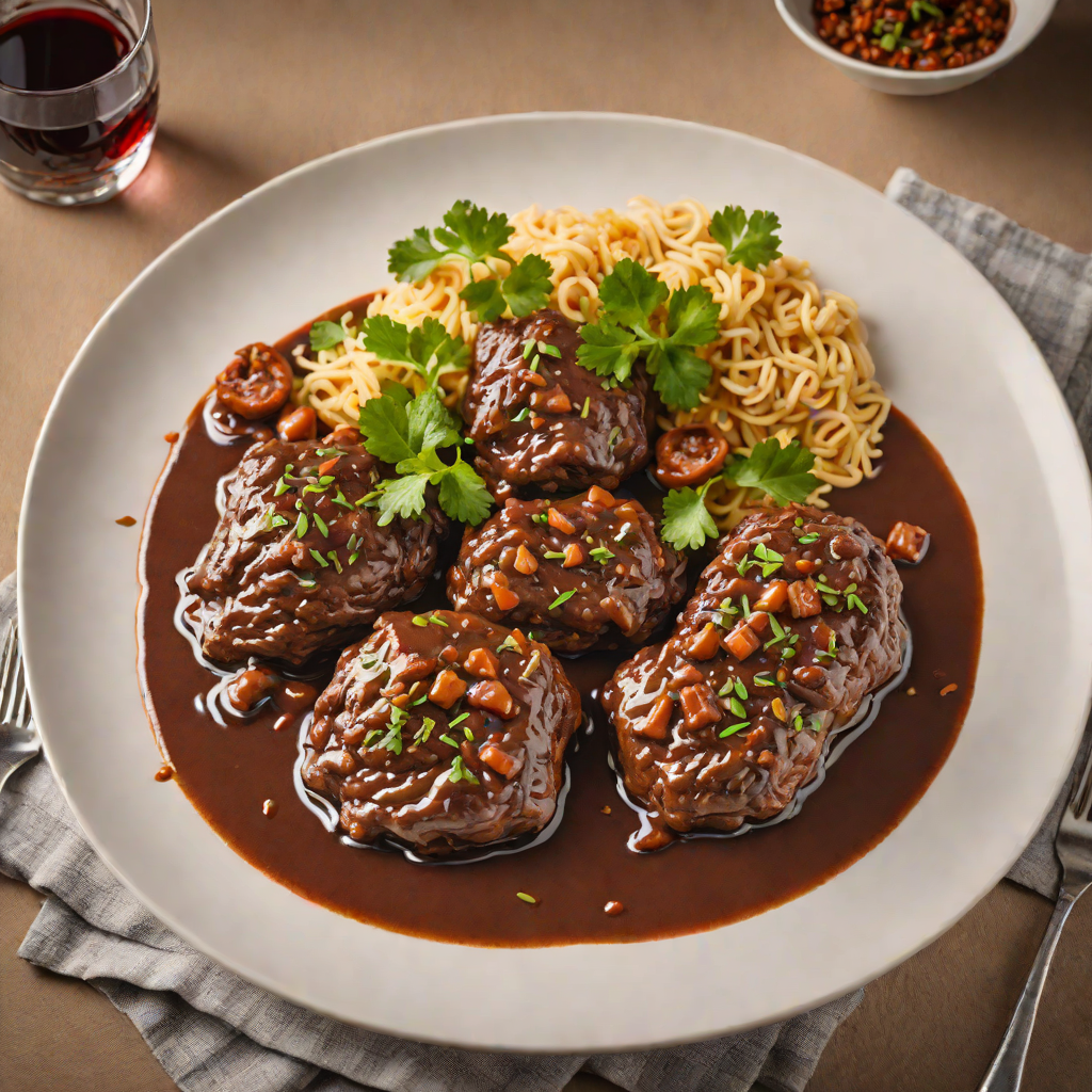 Slow-Cooked Beef Cheeks in Red Wine and Vegemite Gravy