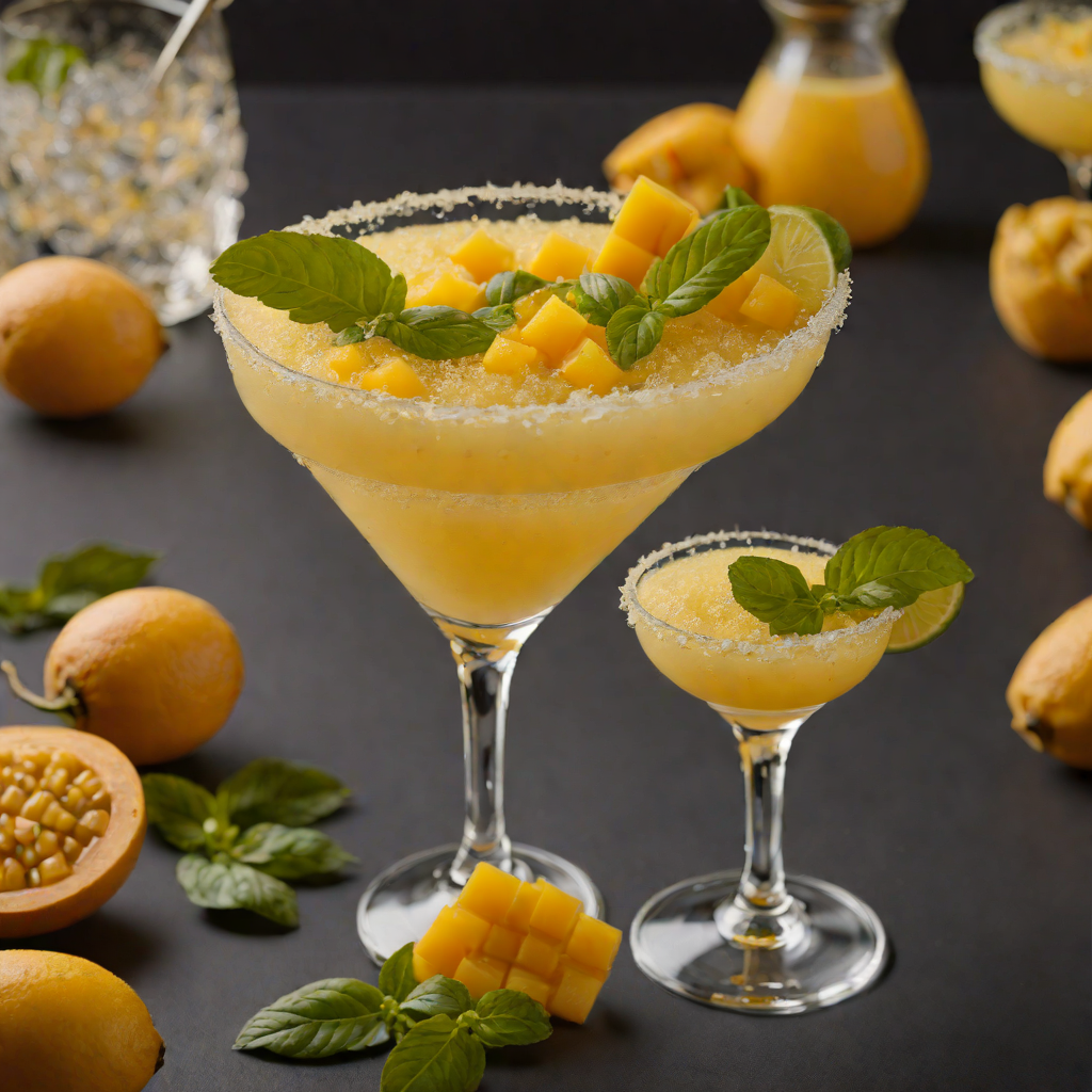 Frozen Mango Basil Margarita