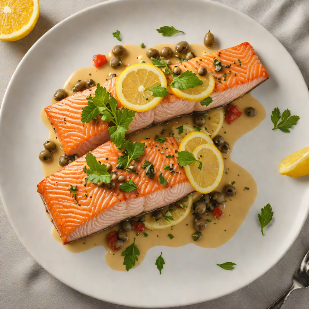 Pan-Seared Salmon with Lemon Caper Sauce