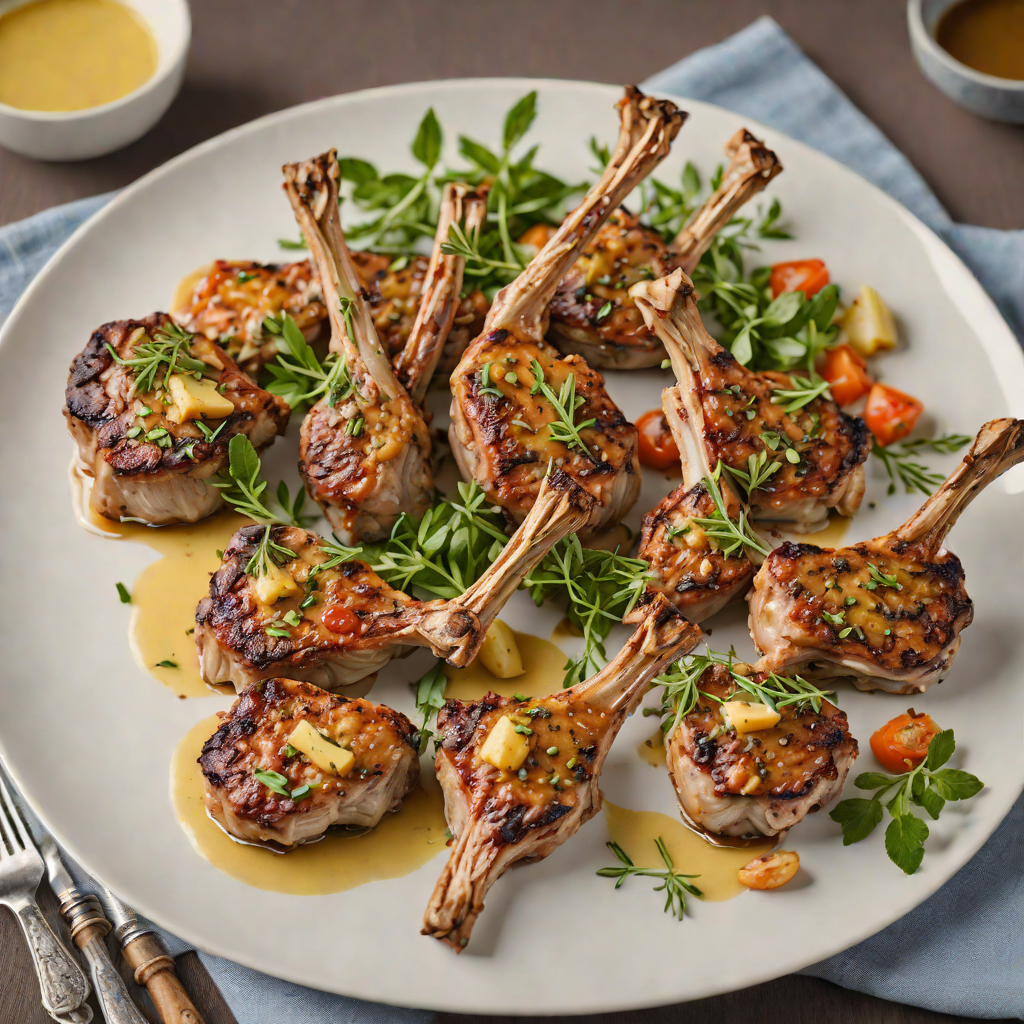 French-Style Herb-Roasted Lamb Chops with Garlic Butter