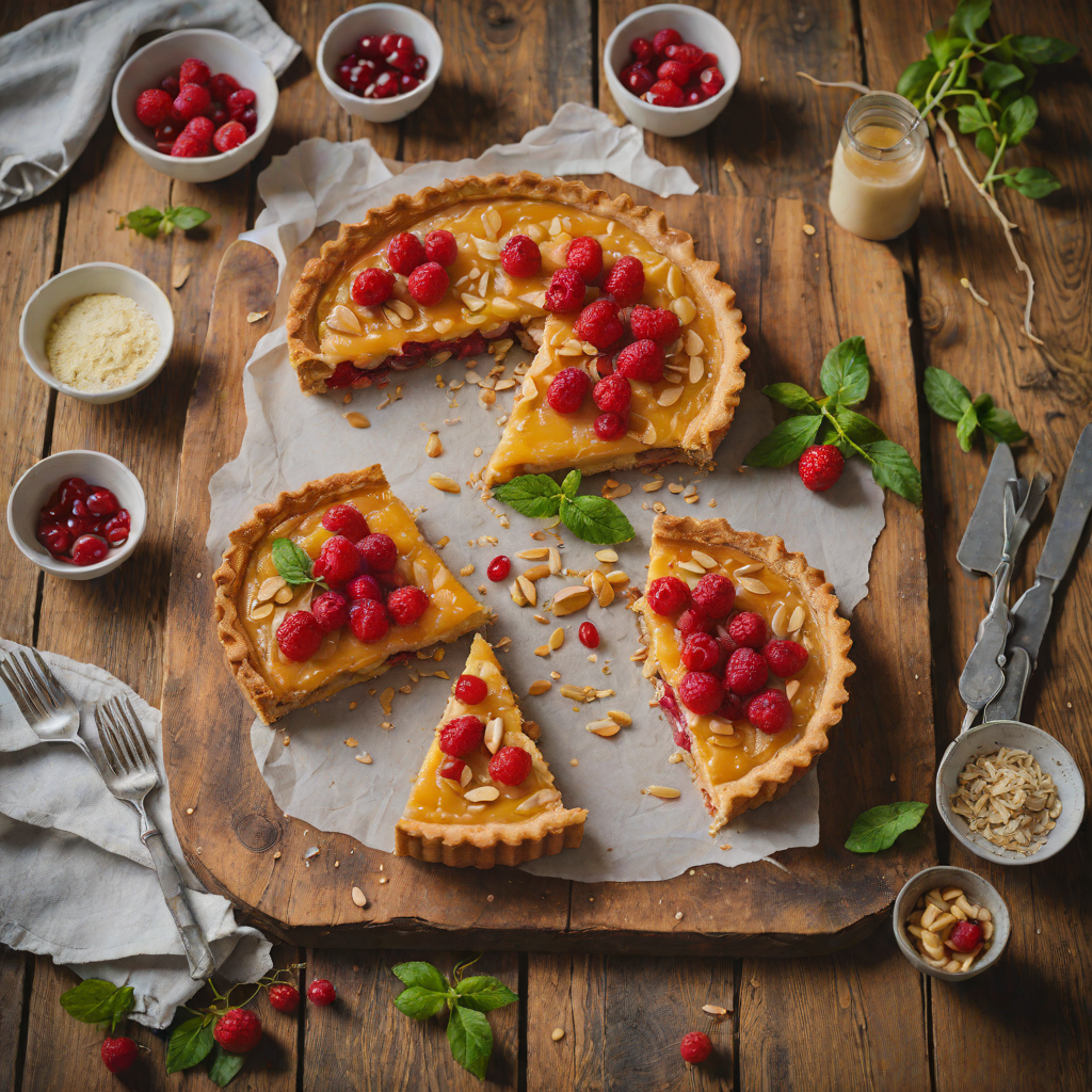 Bakewell Tart with Quandong and Almond Filling