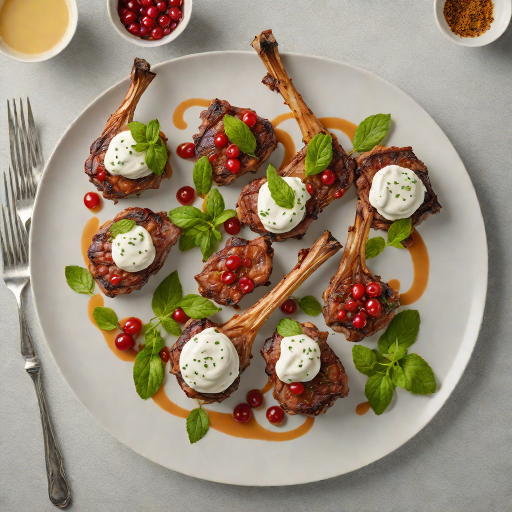 Tasmanian Pepperberry-Infused Lamb Chops with Mint Yogurt