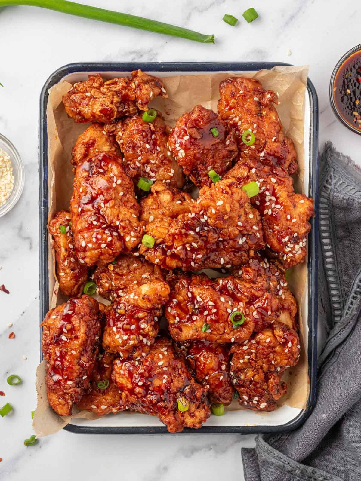 Crispy Air-Fried Korean-Style Chicken Wings