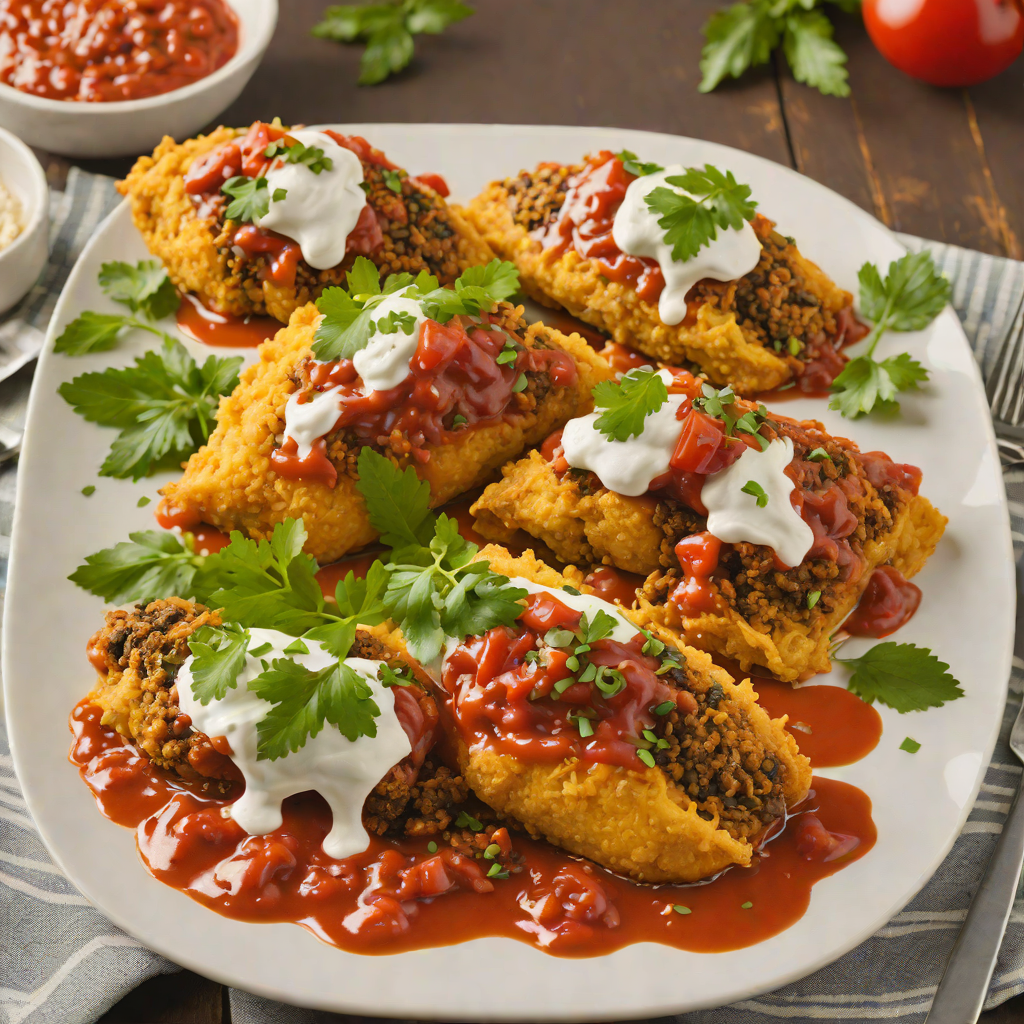 Baked Mexican Chiles Rellenos with Tomato Sauce