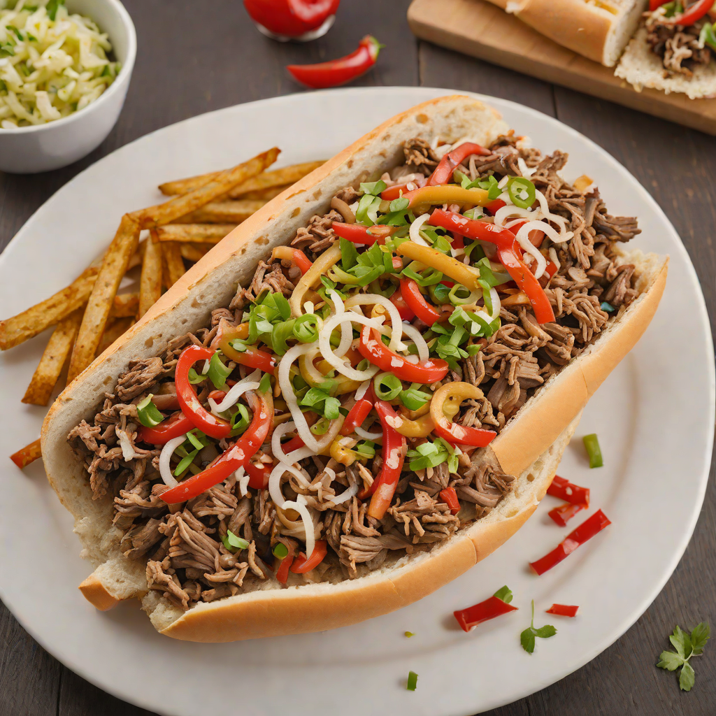 Firehouse Style Cheesesteak with Sautéed Peppers and Onions