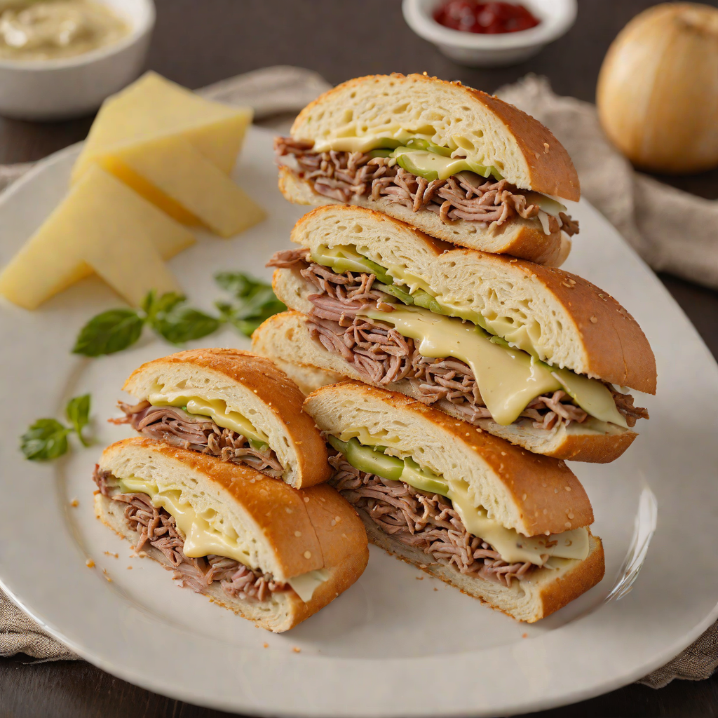 Philly-Inspired Roast Beef and Provolone Sandwich