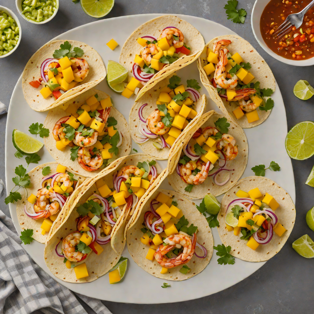 Grilled Veracruz-Style Shrimp Tacos with Mango Salsa