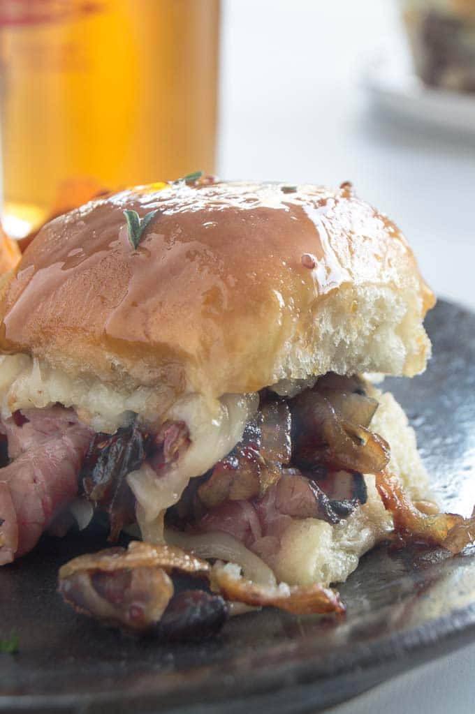 American BBQ Beef Sliders with Caramelized Onions