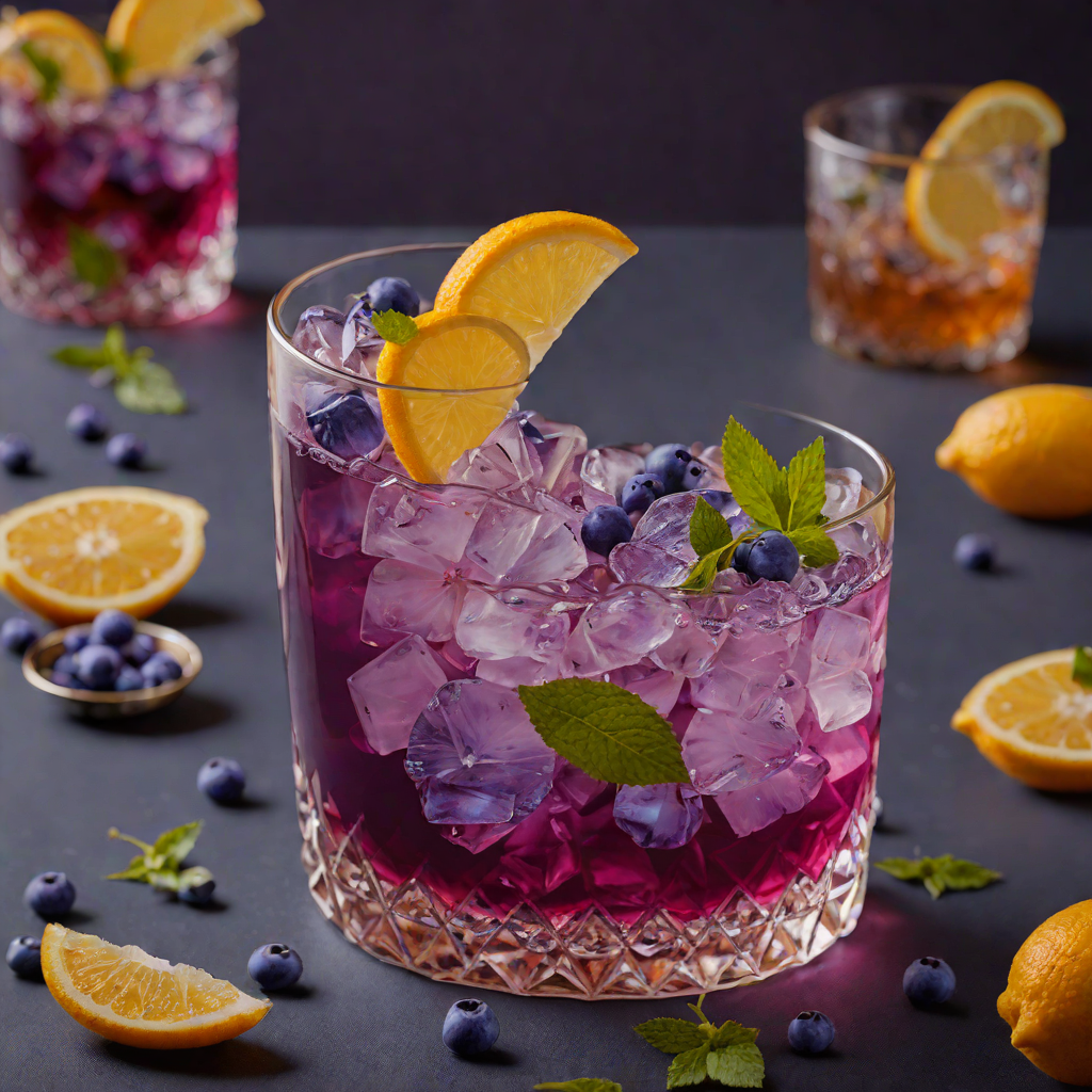 Indigo Butterfly Pea Flower Iced Tea with Citrus