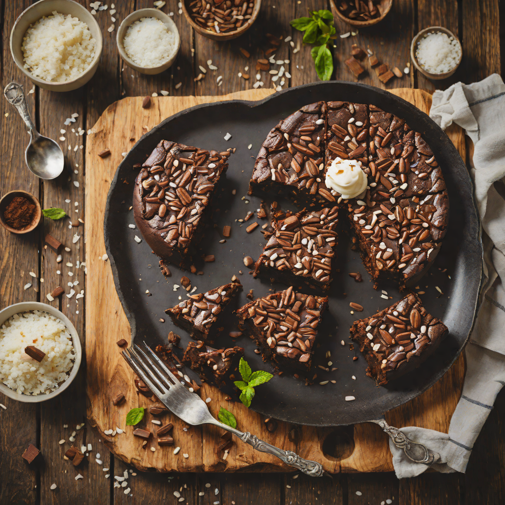 Warm Chocolate Bar Brownie Skillet with Sea Salt