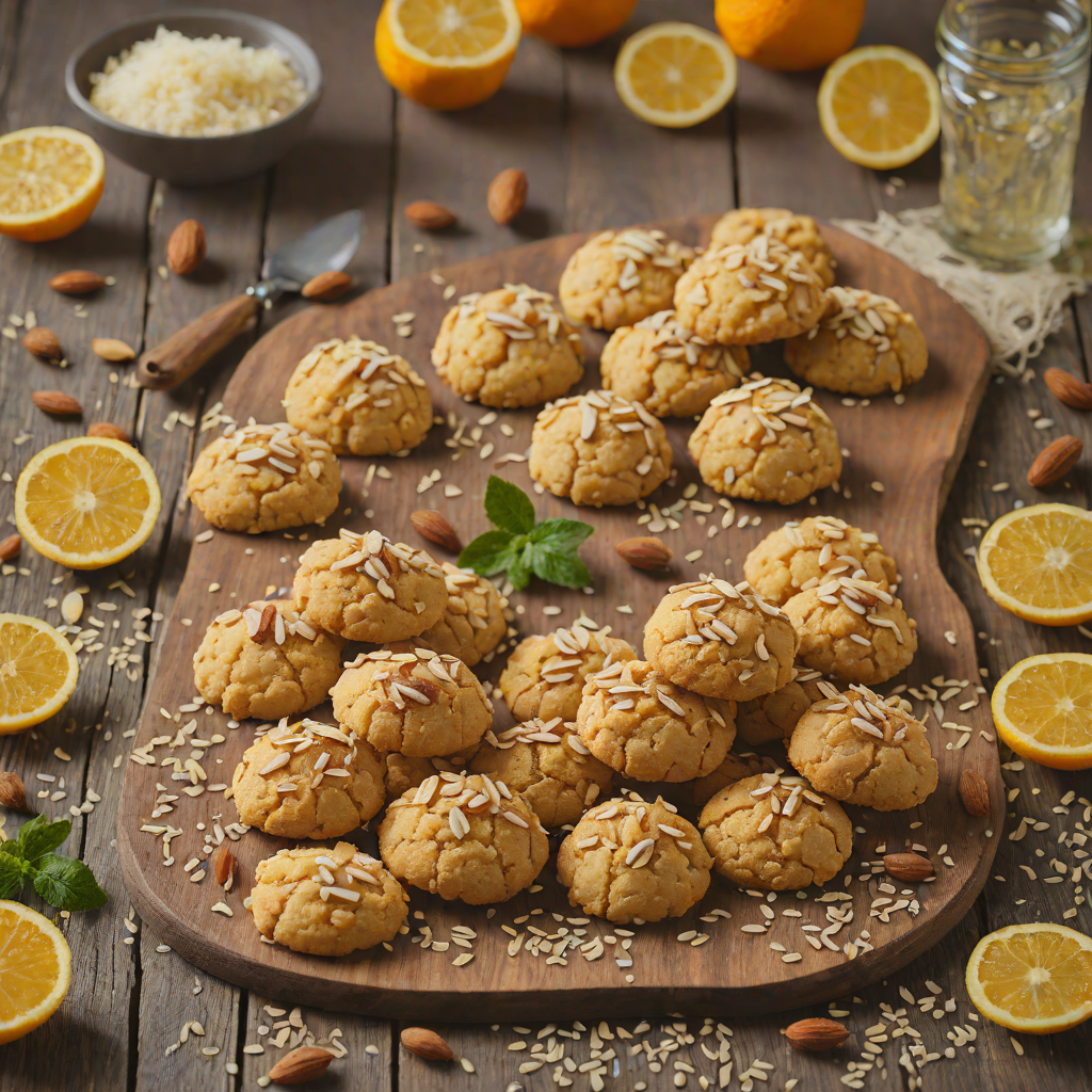 Baked Almond Amaretti Cookies with Citrus Zest