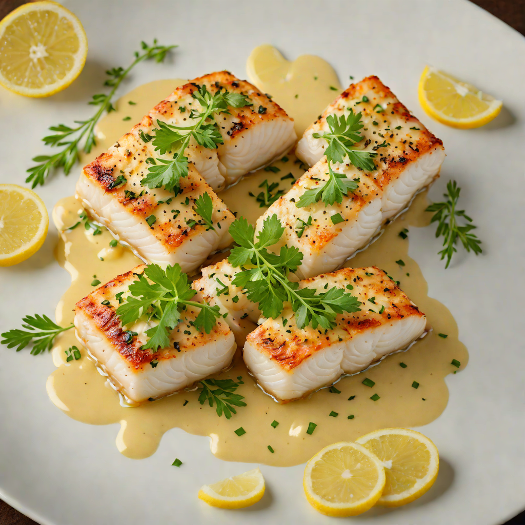 Pan-Seared Cod with Lemon-Garlic Butter Sauce