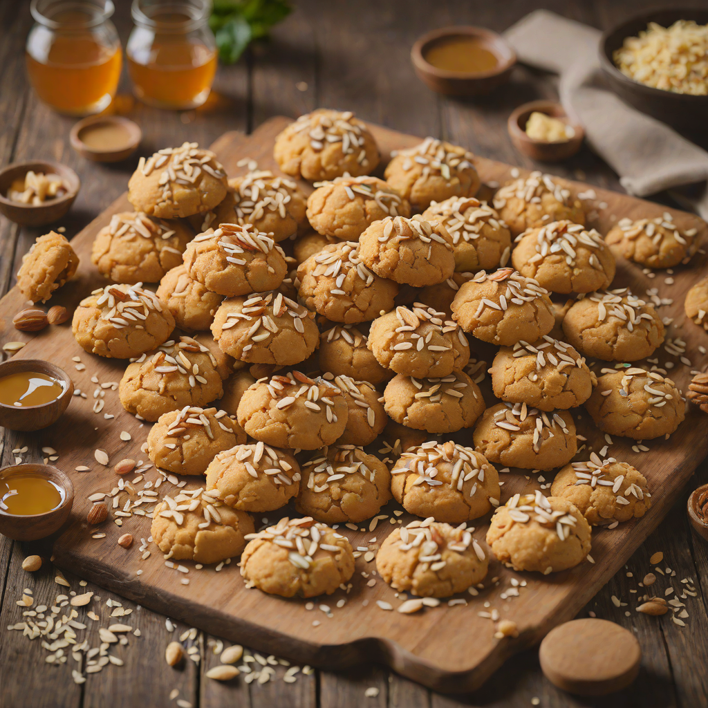 Oven-Baked Amaretti Almond Cookies with Honey Glaze