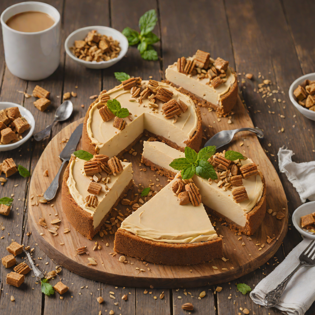 No-Bake Biscoff Cheesecake with Spiced Cookie Crust