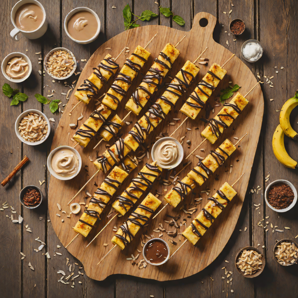 Grilled Banana and Chocolate Bar Skewers