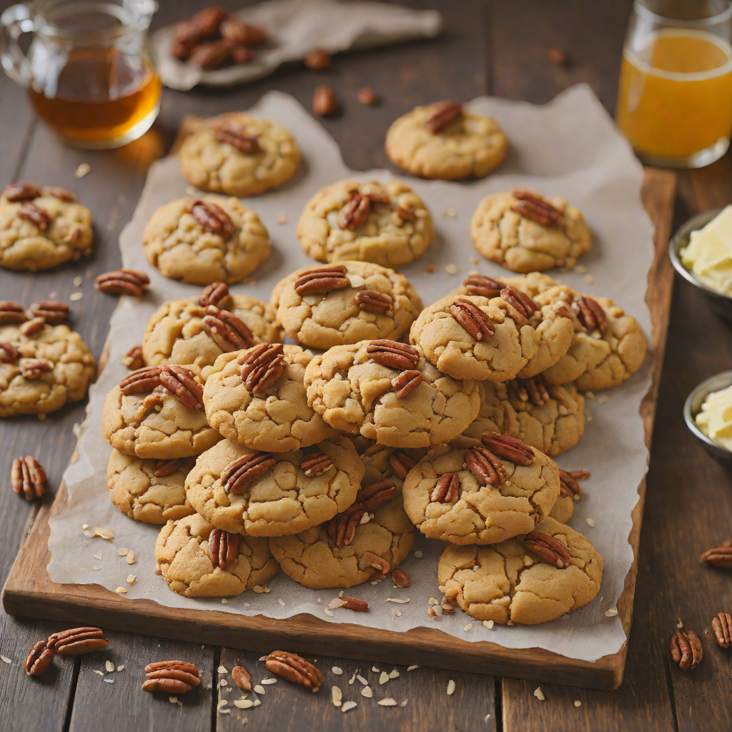 Warm Salted Honey Butter Pecan Cookies