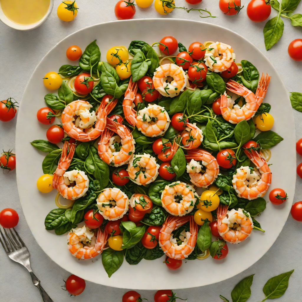 Garlic-Butter Shrimp with Spinach and Cherry Tomatoes
