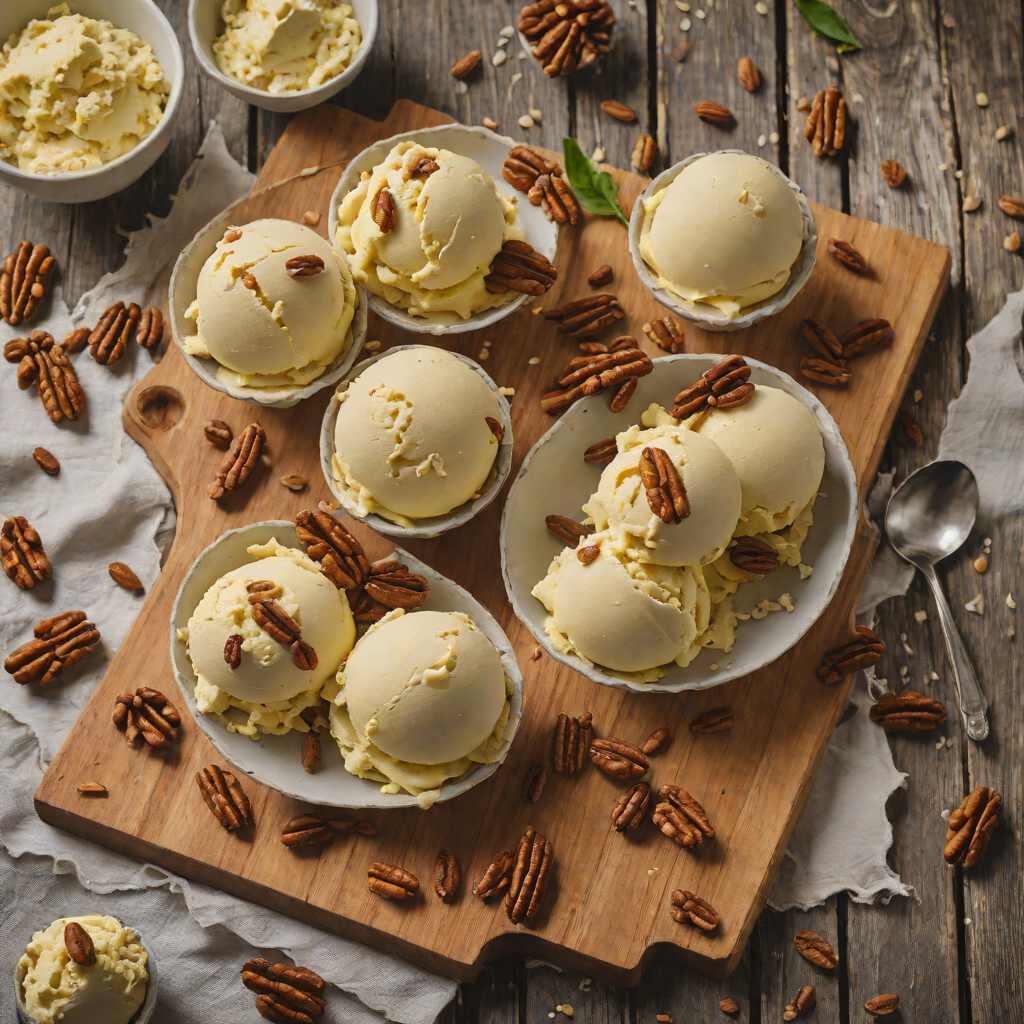 Quick No-Churn Vanilla Bean Ice Cream with Toasted Pecans