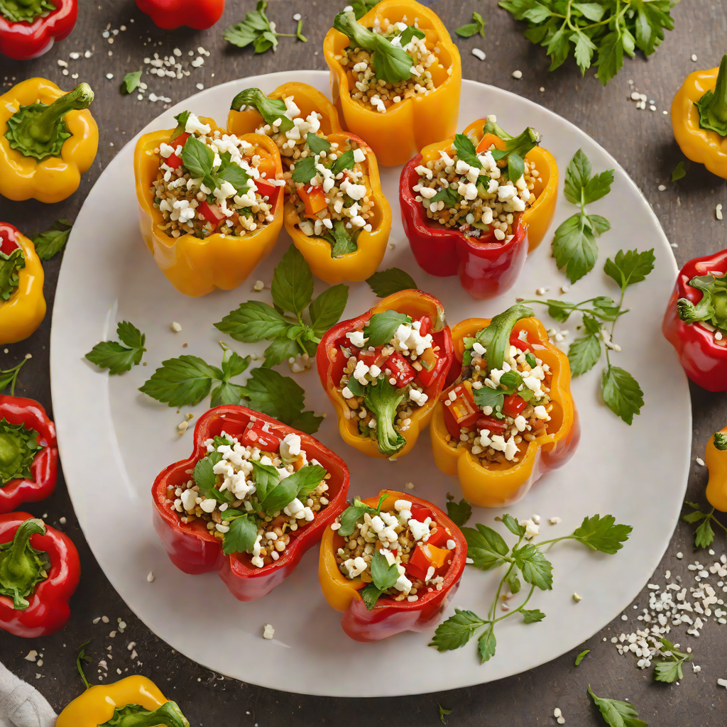 Vegetarian Quinoa-Stuffed Bell Peppers with Feta and Herbs