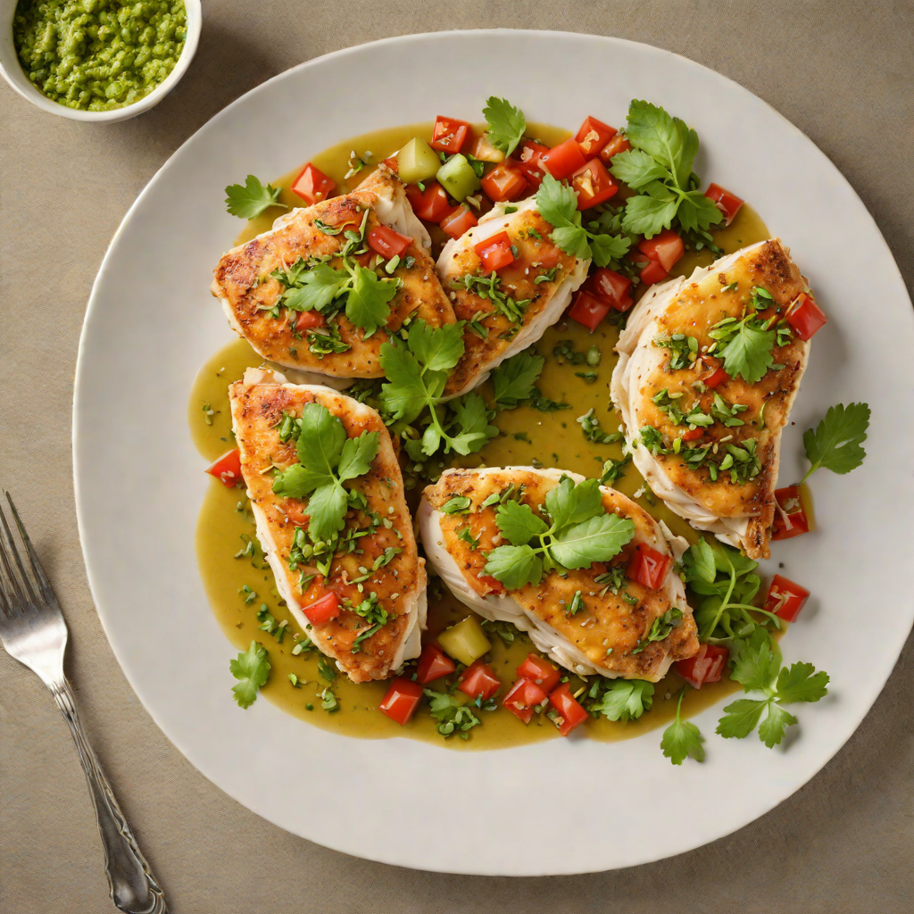 Crispy Pan-Seared Chicken with Spicy Mexican Salsa Verde