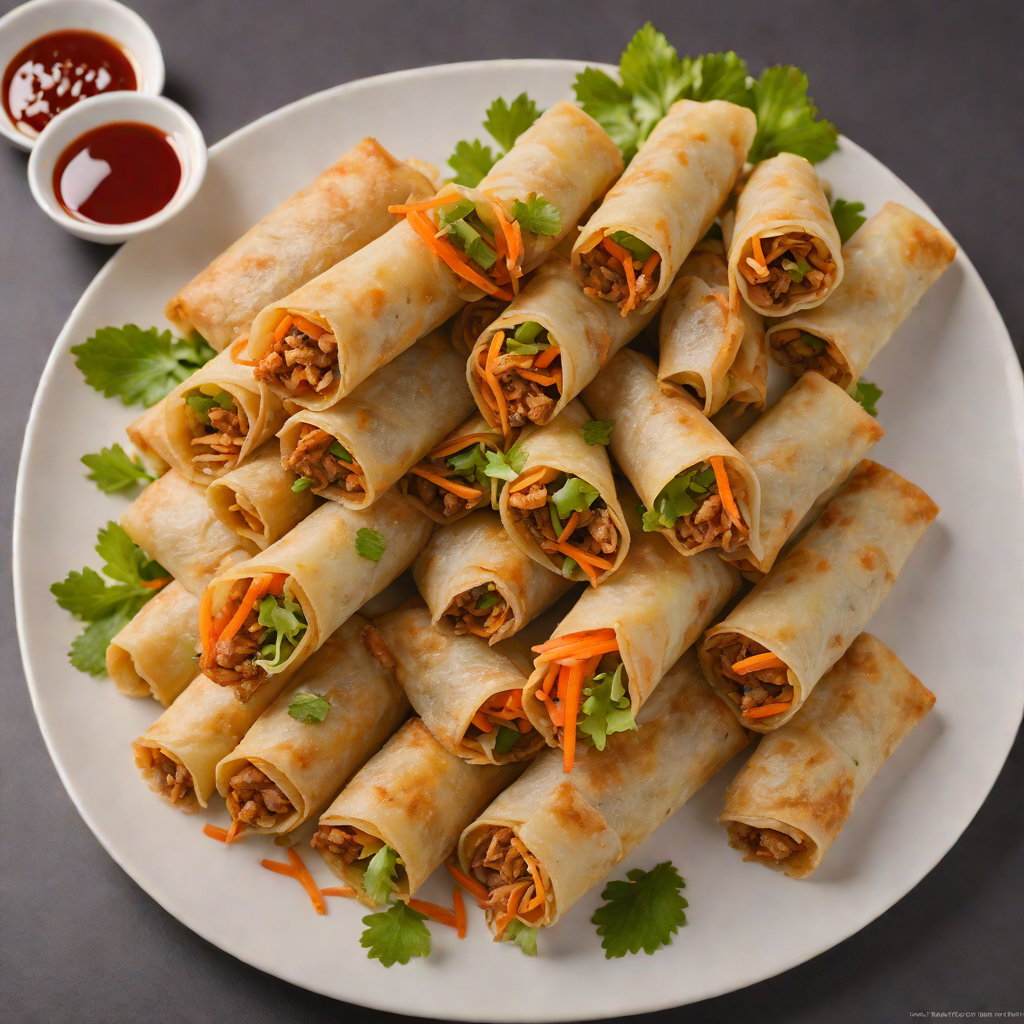 Pork Belly Lumpia with Garlic and Carrot Filling