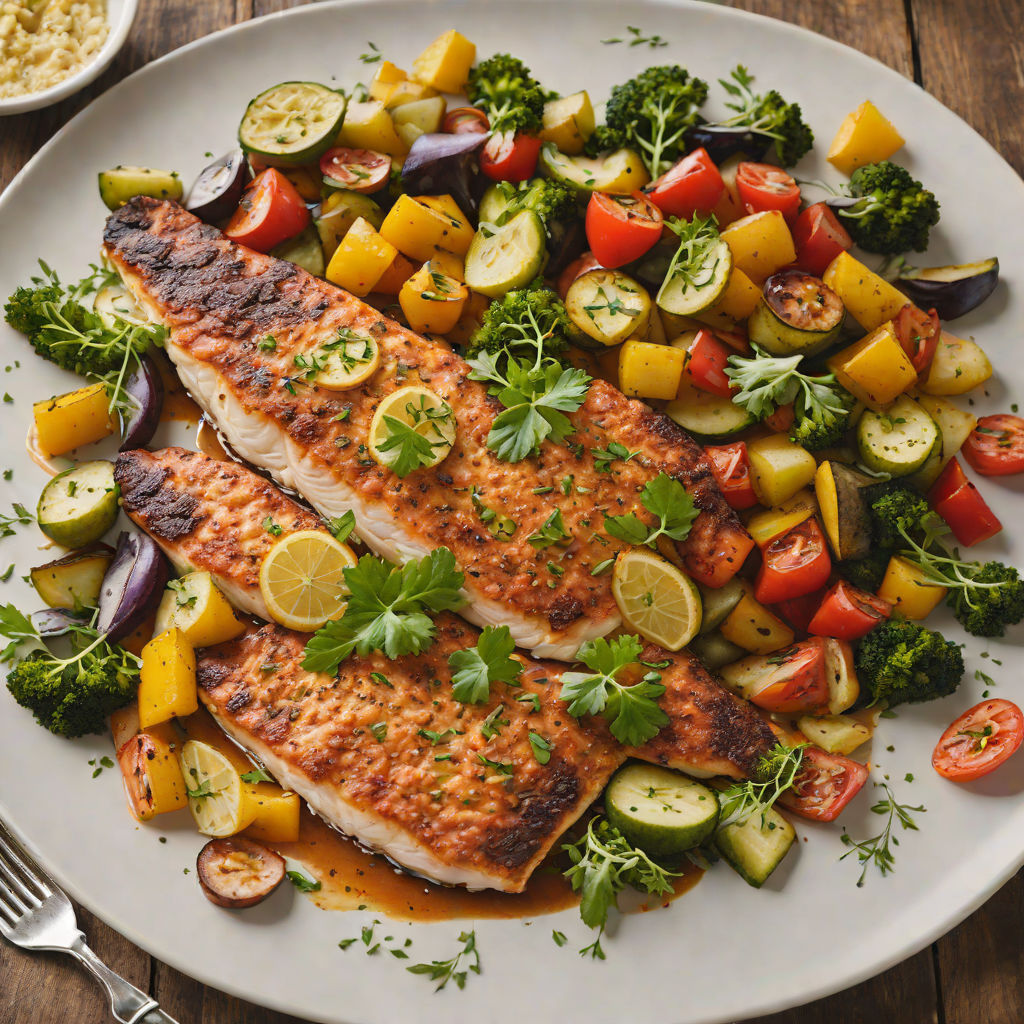 Sheet Pan Cajun-Spiced Catfish with Roasted Southern Vegetables