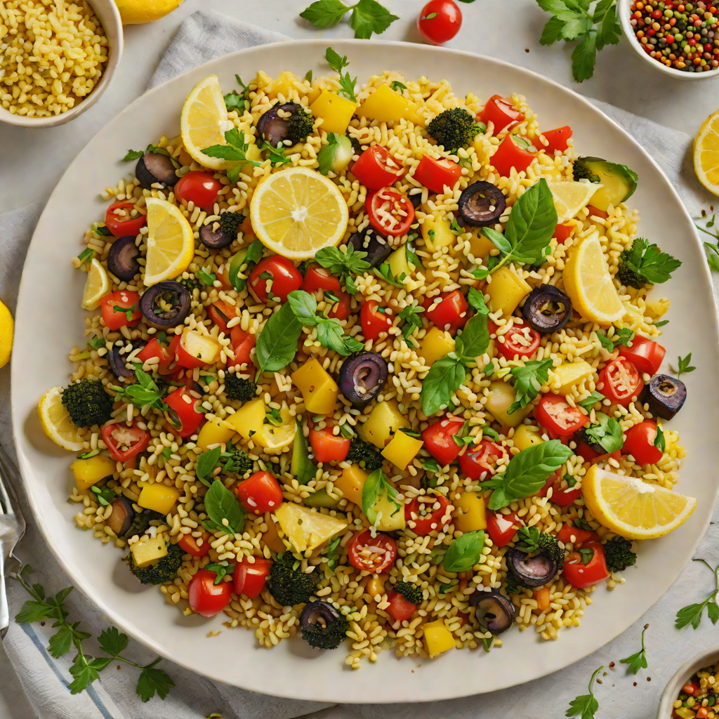 Oven-Roasted Mediterranean Vegetable Couscous with Lemon and Herbs