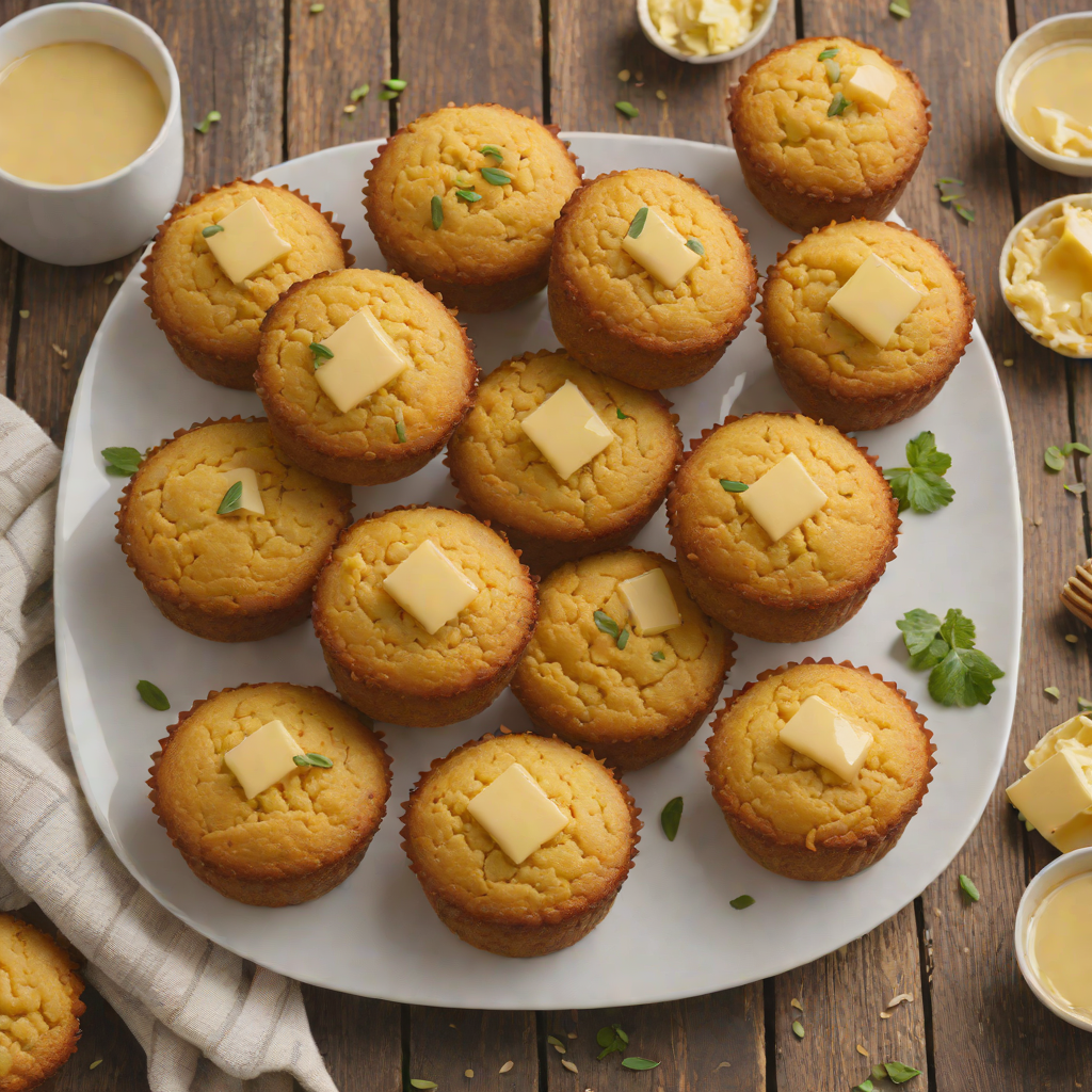 Cajun-Spiced Cornbread Muffins with Honey Butter