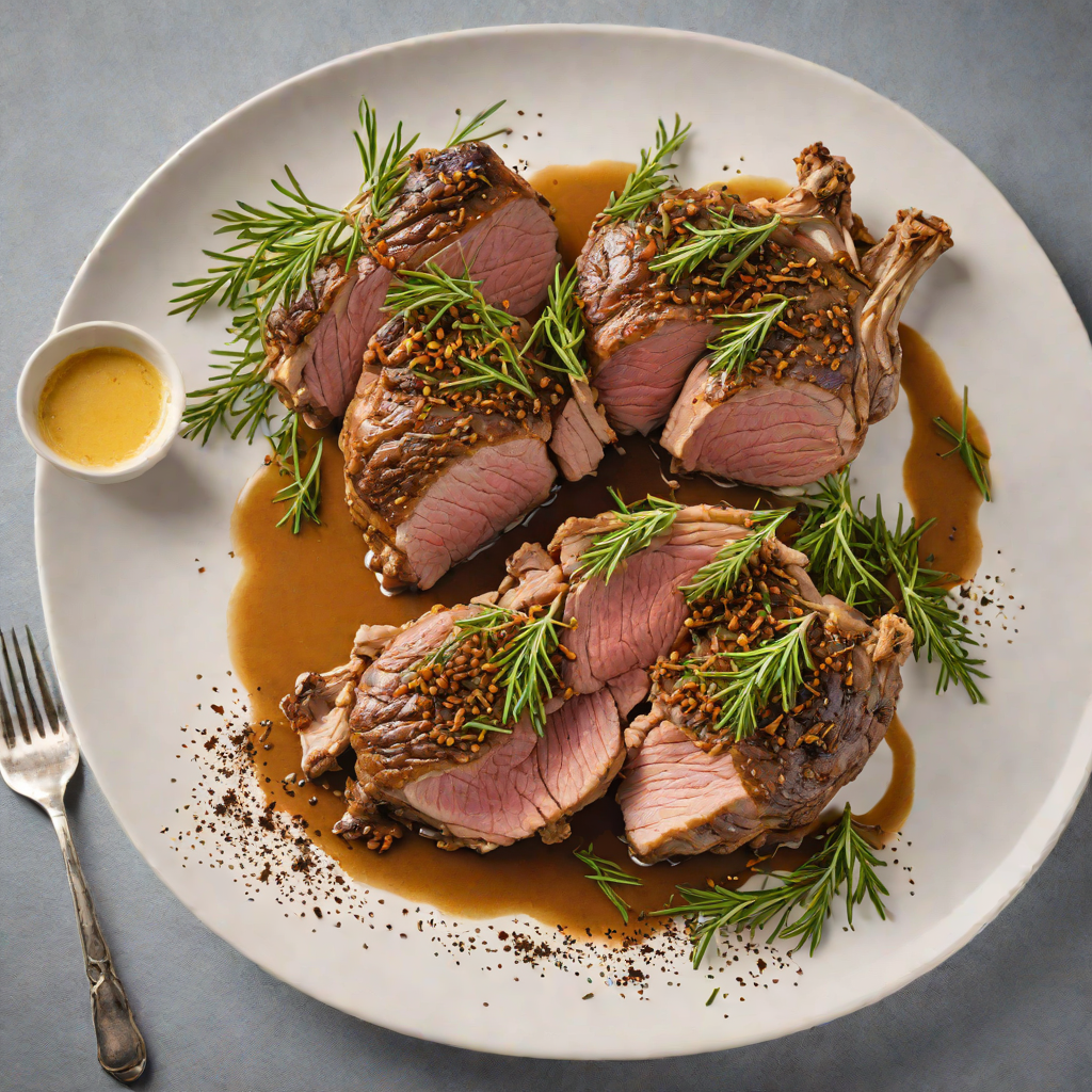 Slow-Roasted Lamb Shoulder with Rosemary and Wattleseed Dust