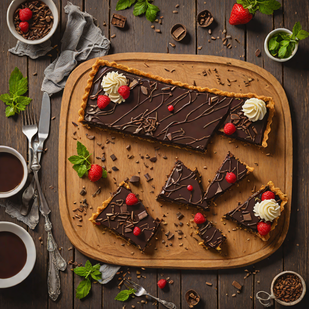 Chocolate Bar-Inspired Dark Chocolate Ganache Tart