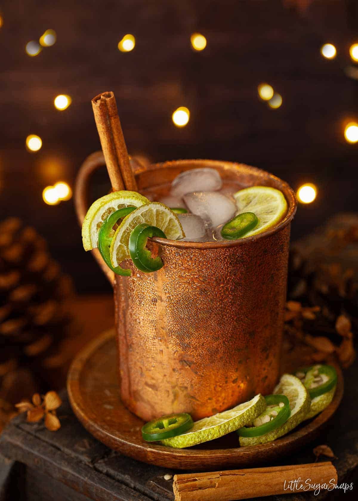 Charred Jalapeño Tequila Mule