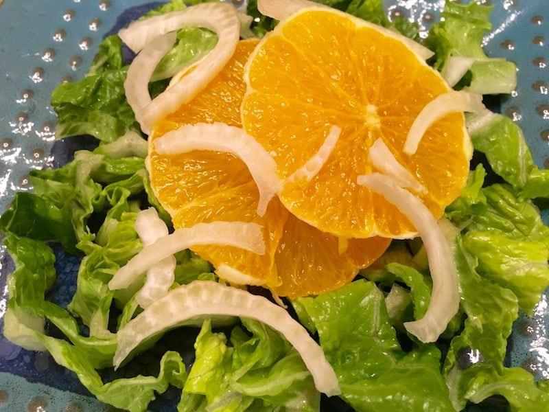 Aperol-Orange Vinaigrette with Shaved Fennel