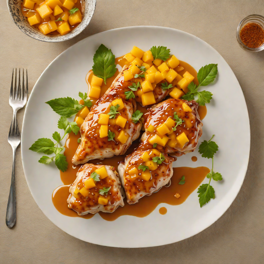 Pan-Seared Chicken with Mango Habanero Glaze