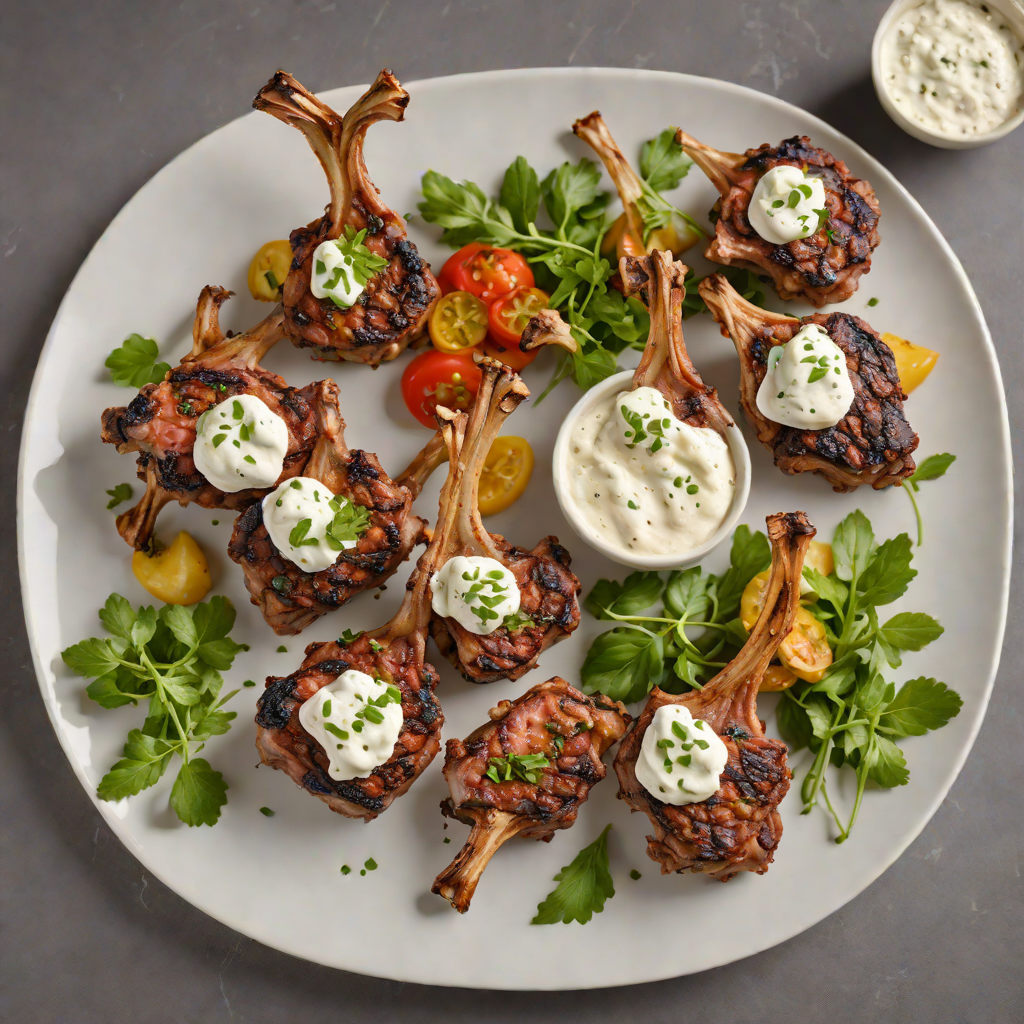 Oven-Roasted Mediterranean Lamb Chops with Herb Yogurt