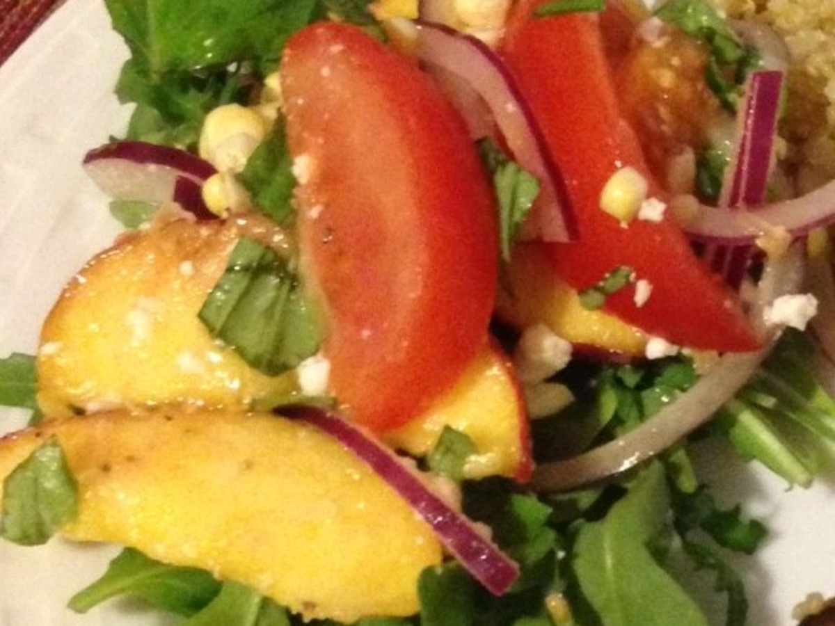 Vintage Fresh Minted Peach Salad