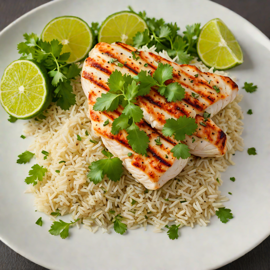 Pan-Seared Chicken Breast with Cilantro-Lime Rice