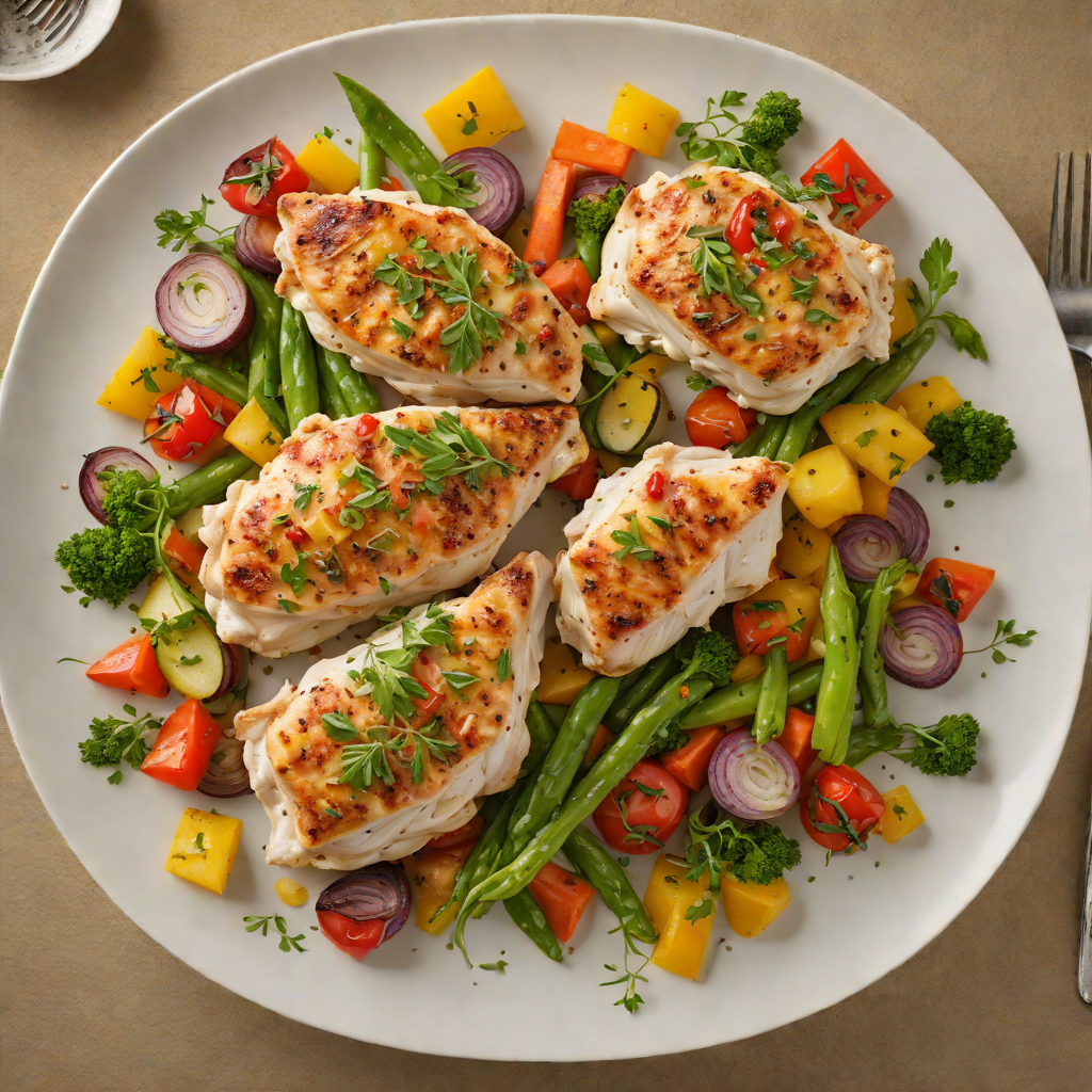Pan-Seared Chicken with Garlic and Farmer’s Market Vegetables