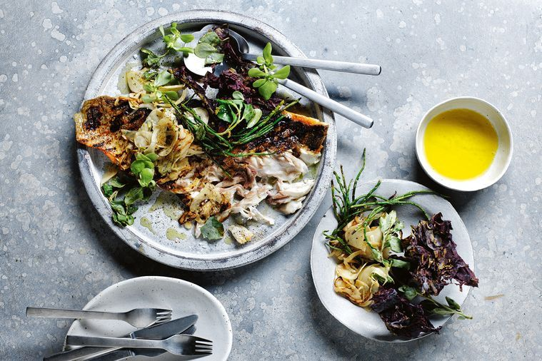 Bush-Spiced Barramundi with Lemon Myrtle and Finger Lime Salsa