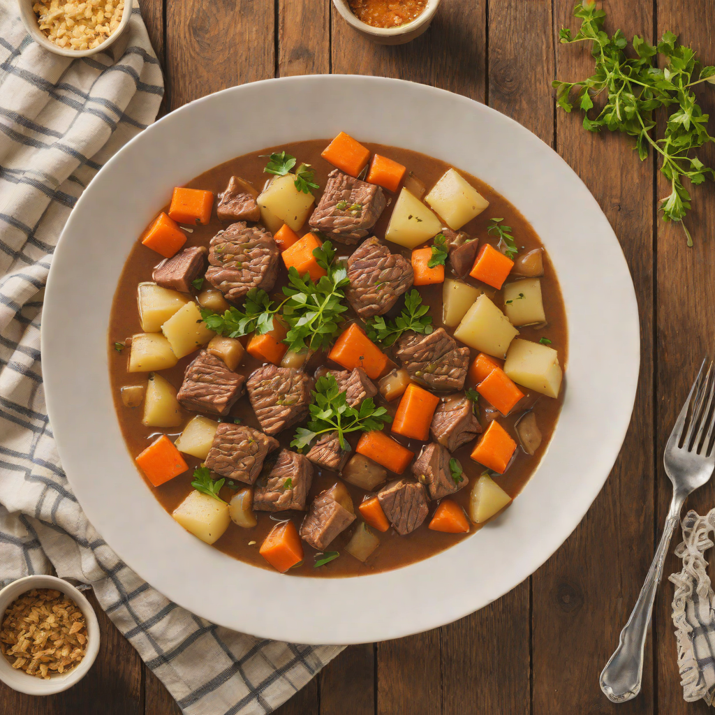 Slow-Cooked Midwest Beef Stew with Root Vegetables