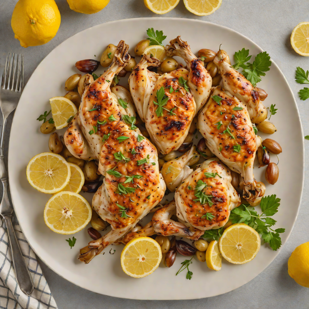Oven-Roasted Lemon-Garlic Mediterranean Chicken