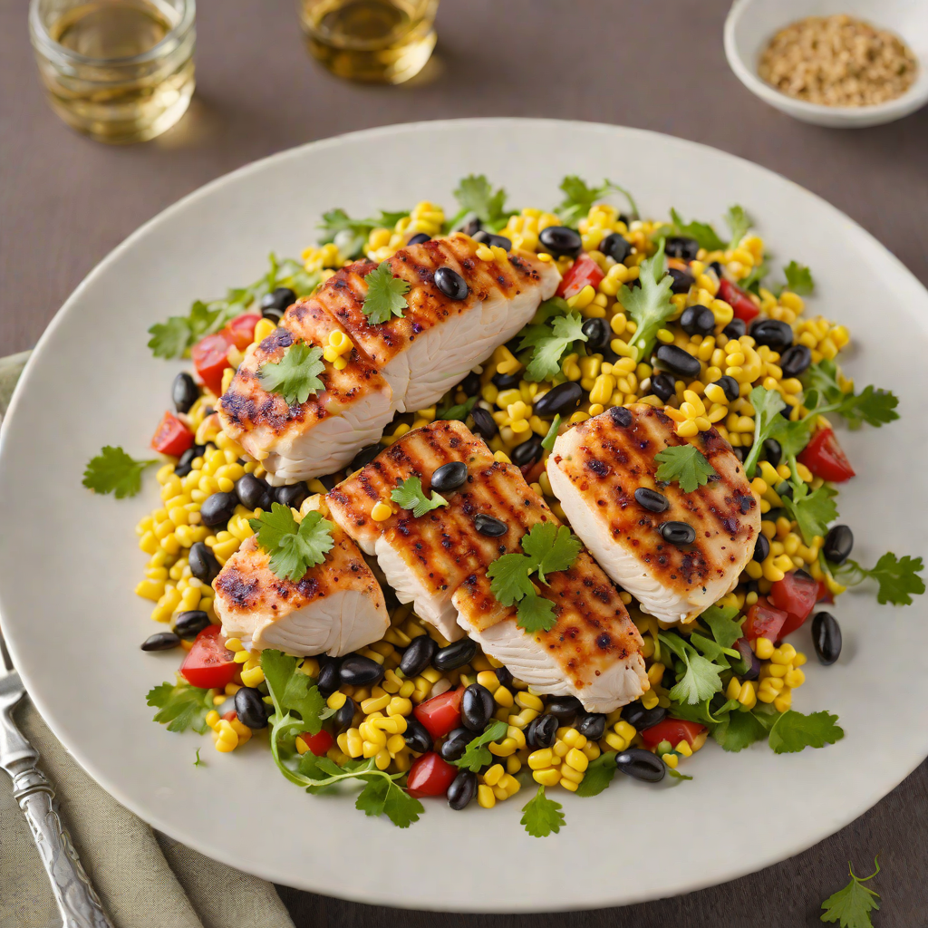 Pan-Seared Chicken with Smoky Corn and Black Bean Salad