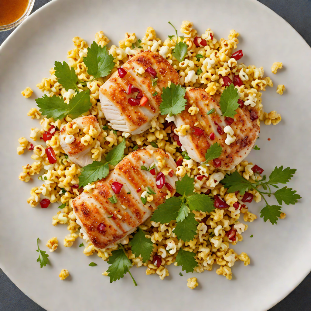 Pan-Seared Chicken with Citrus-Popcorn Relish
