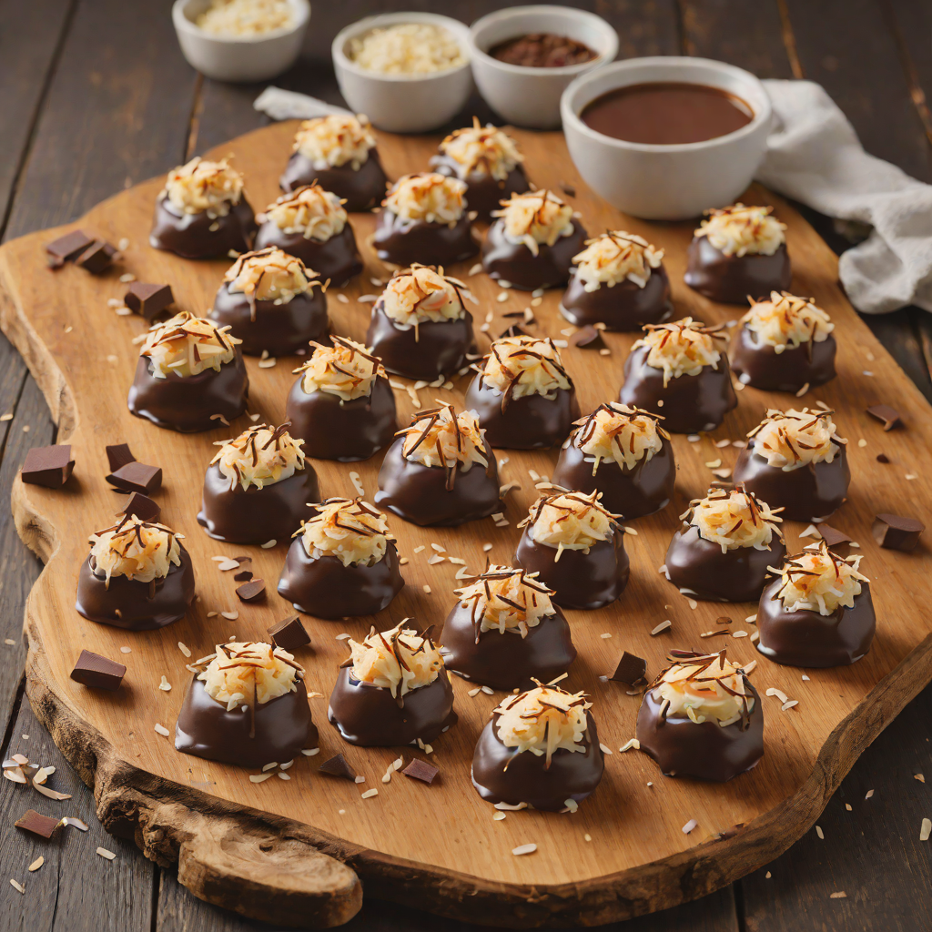 Quick Chocolate-Dipped Coconut Macaroons
