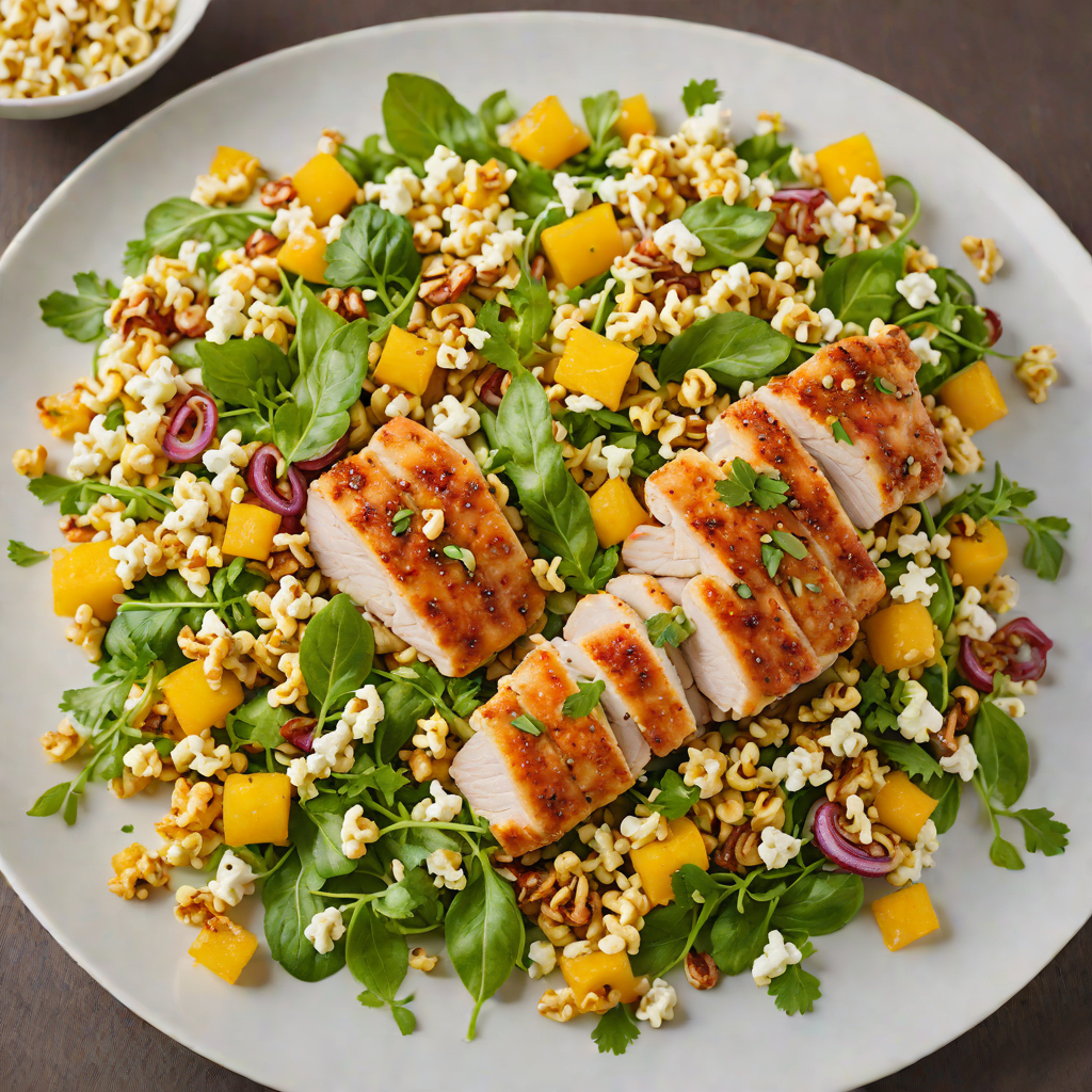 Pan-Seared Chicken with Tangy Citrus-Popcorn Salad