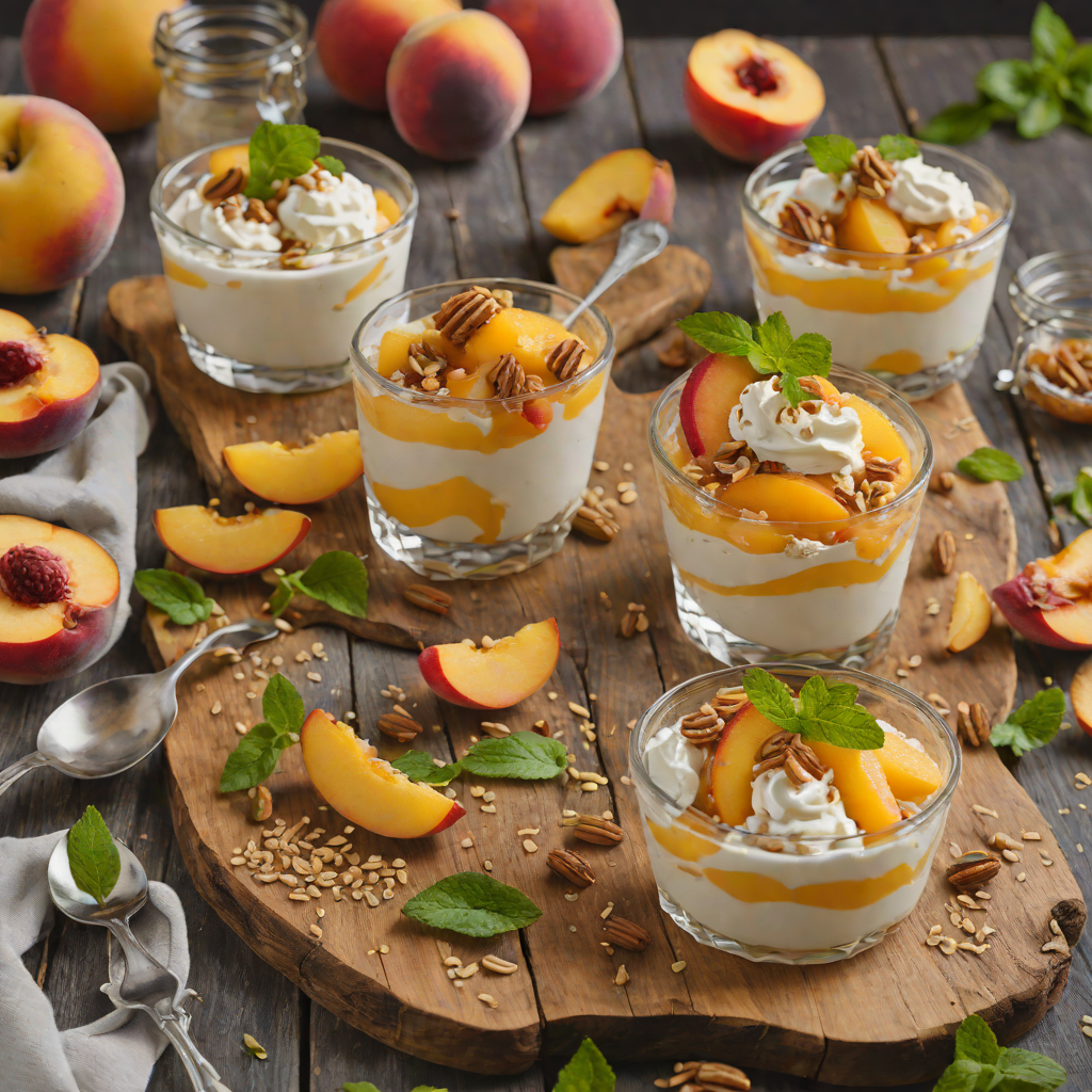 No-Bake Peach Mascarpone Parfait with Honey Drizzle